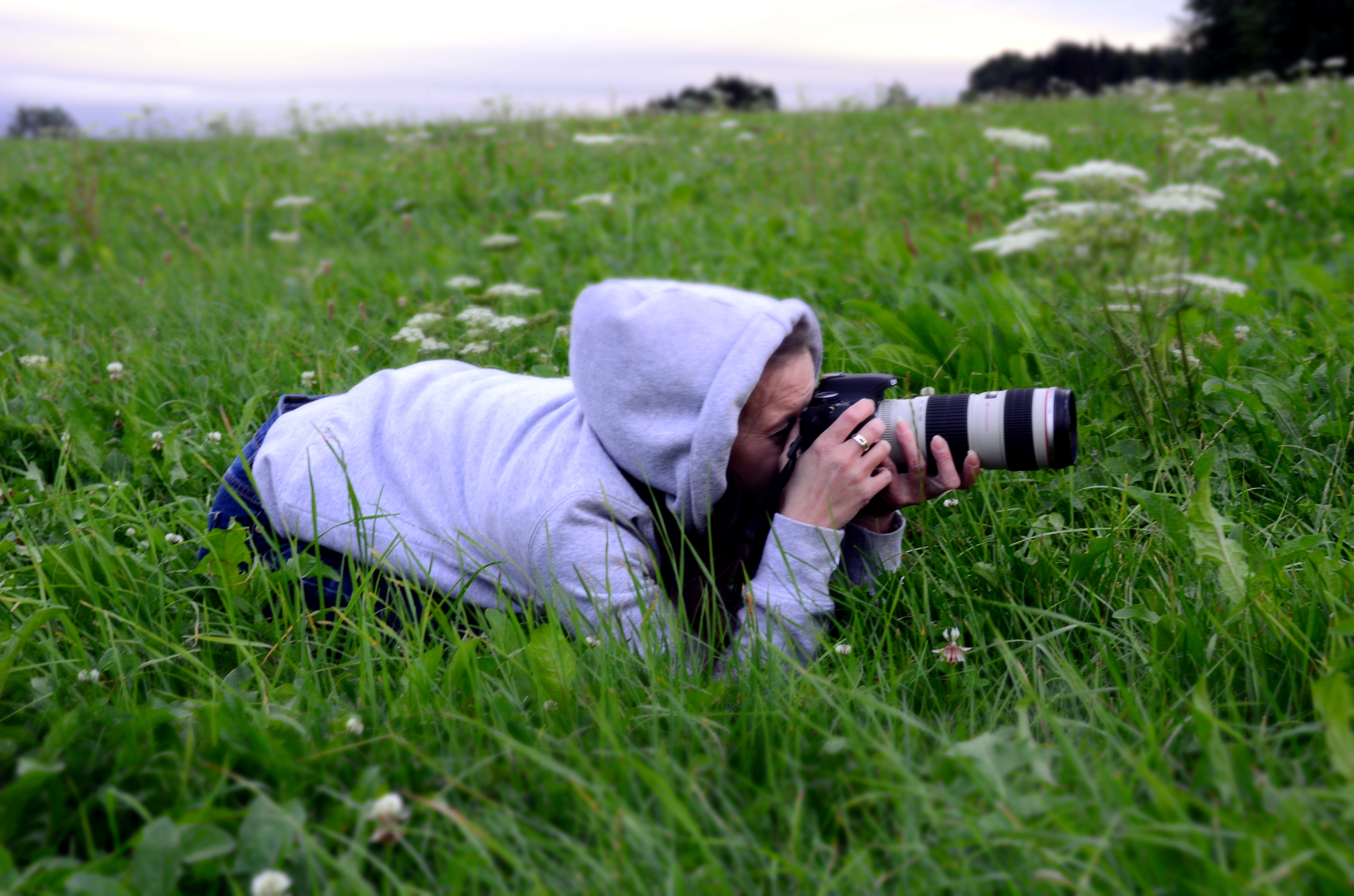 This girl's hunting babies in the wild!